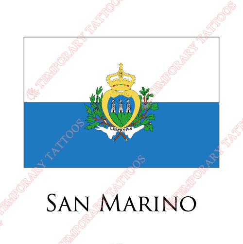 San Marino flag Customize Temporary Tattoos Stickers NO.1972